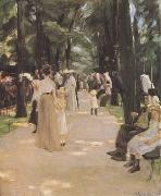 The Parrot Walk at Amsterdam Zoo (mk09) Max Liebermann